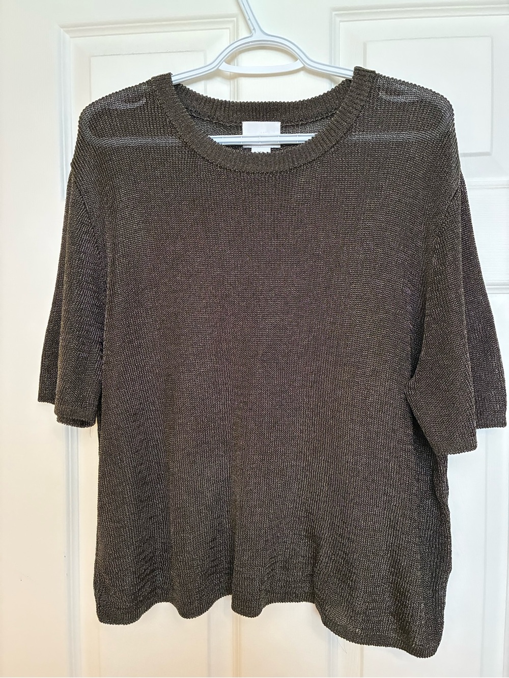 HM heavy shinny green shirt